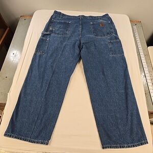 Vintage Carhartt Carpenter Dungaree Jean Men 42x30 Blue B13 DST Relaxed Wide Leg